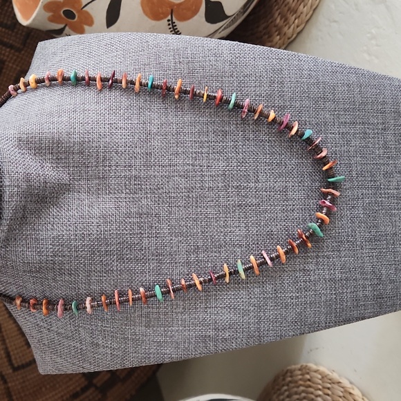 Native American Santo Domingo Handmade Turquoise, Spiny, & Heishi Necklace 💙🧡 - Picture 15 of 16